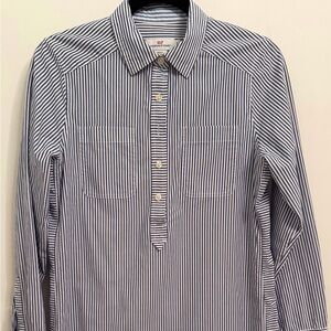 Vineyard Vines Classic Blue and White Long Sleeve Dress